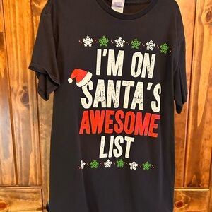 Black Santa's Awesome List Kids T-Shirt